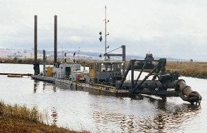 Dredge boat on the Petaluma River