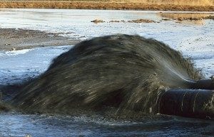 Dredge spoils output