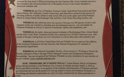 City Proclamation: Petaluma Wetlands Day