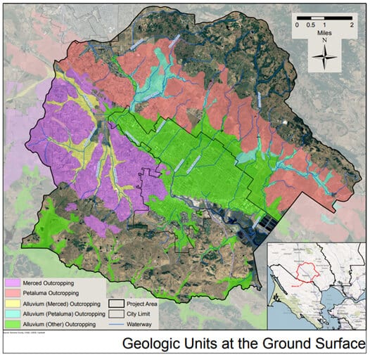 Geologic units map